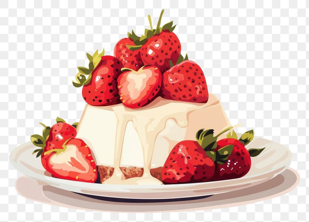 Strawberry dessert fruit cream.