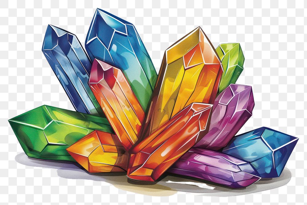PNG Gemstone crystal mineral art.