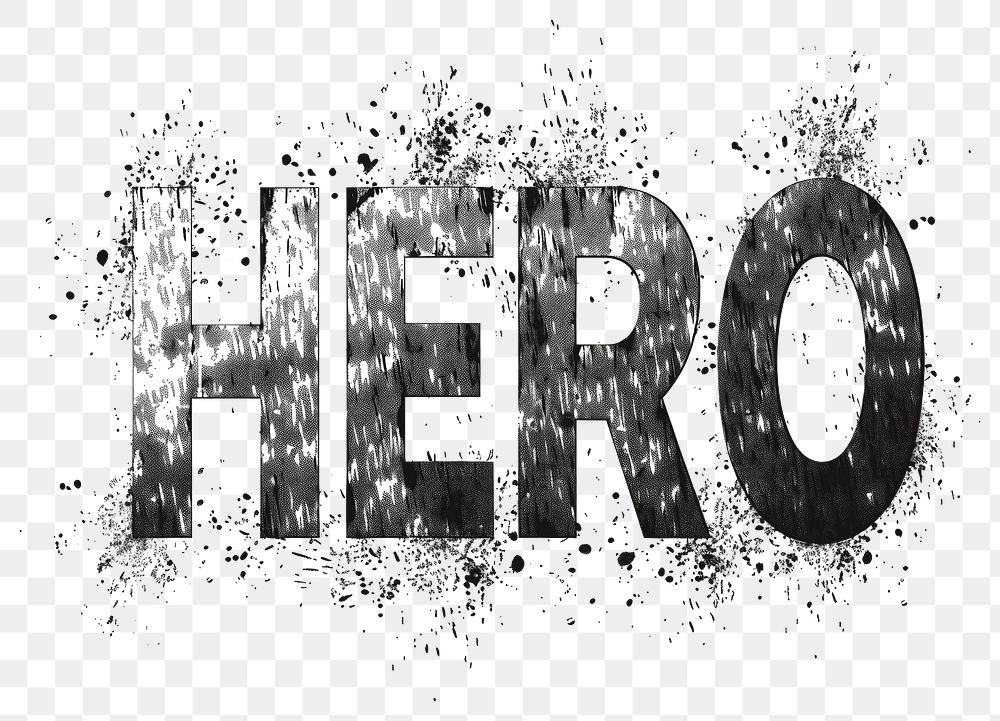 PNG Superhero text logo number.