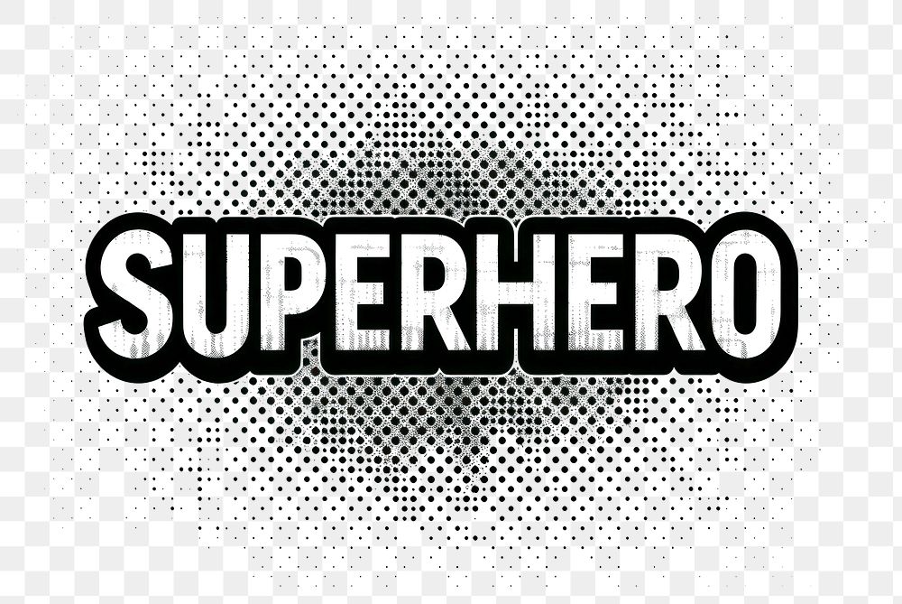PNG Superhero logo text backgrounds.