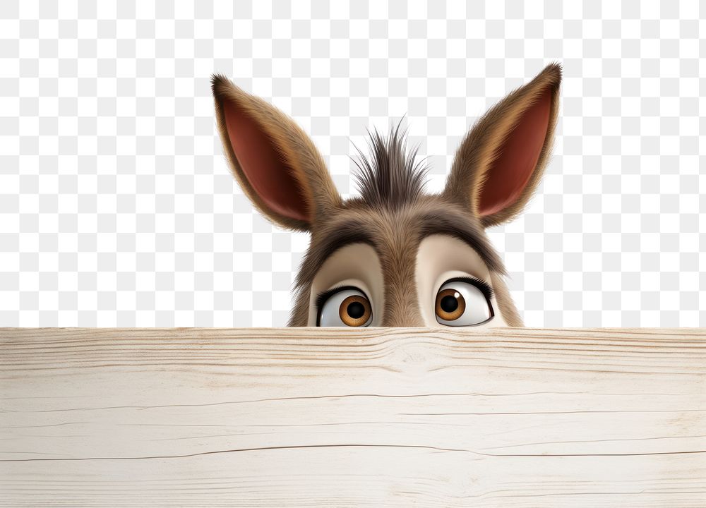 PNG Cartoon mammal animal donkey.