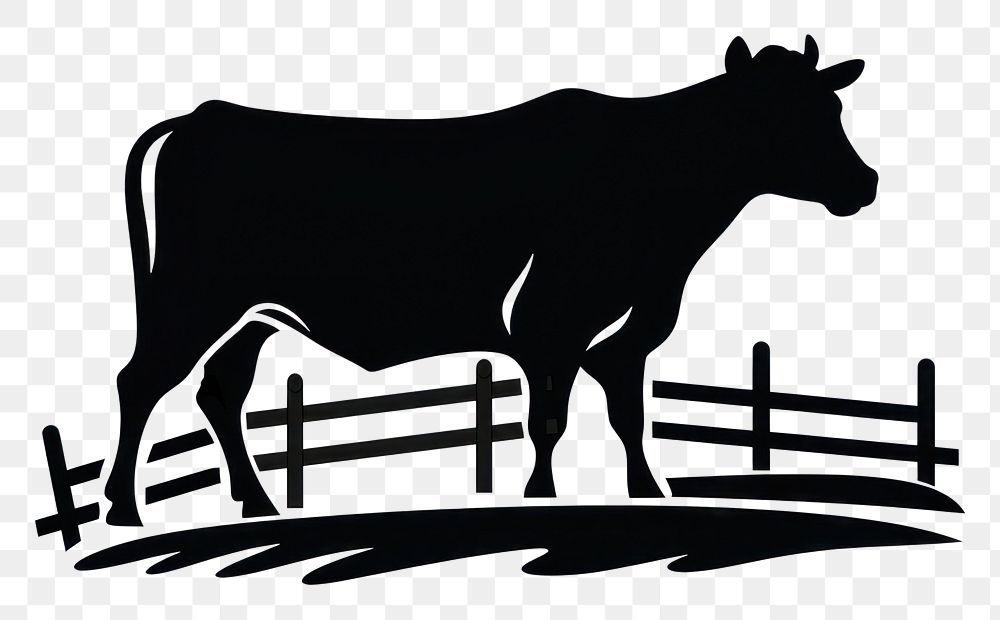 PNG Farm logo icon silhouette livestock mammal.