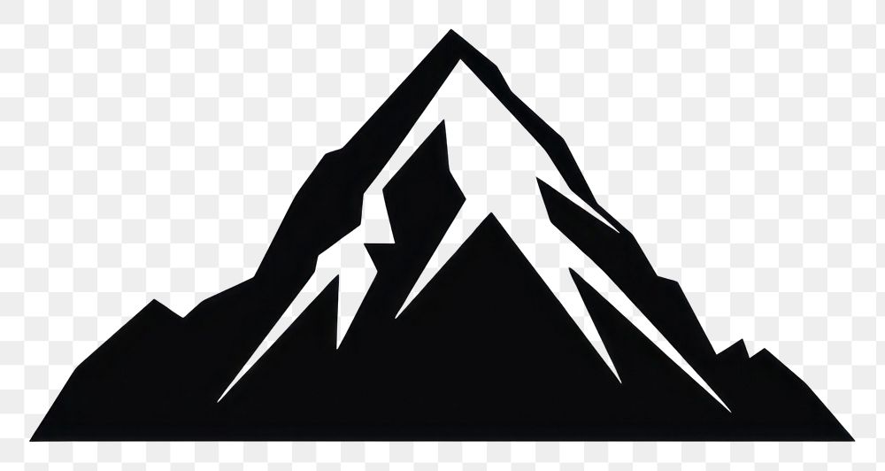 PNG Mountain logo icon Simple silhouette nature stratovolcano.