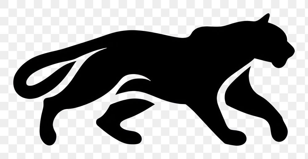 PNG Tiger jump logo silhouette animal mammal.