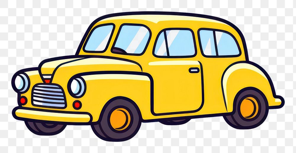 PNG Cute taxi Clipart vehicle cartoon old.
