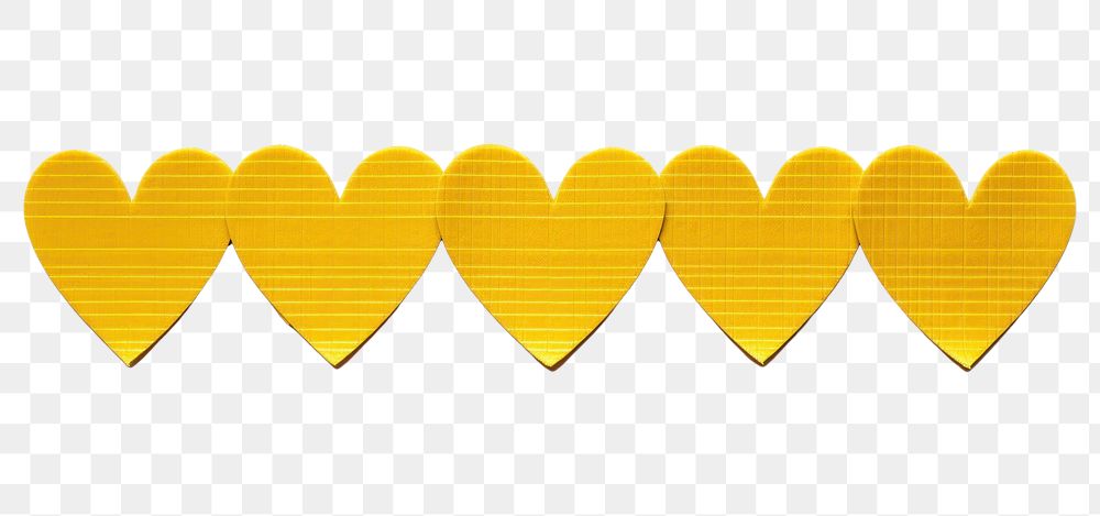 PNG Yellow heart grids adhesive strip white background repetition pattern.