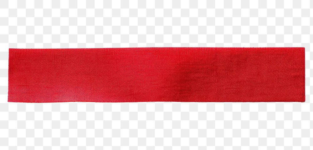 PNG Fabric red adhesive strip white background accessories rectangle.