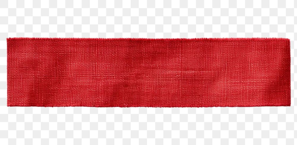 PNG Fabric red adhesive strip white background accessories rectangle.