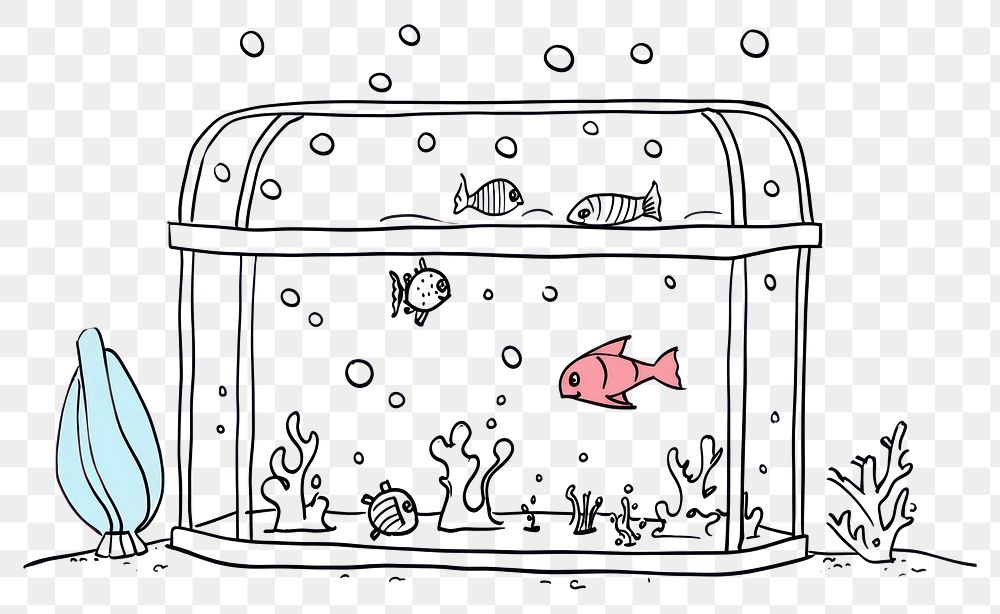 PNG Aquarium sketch aquarium drawing.