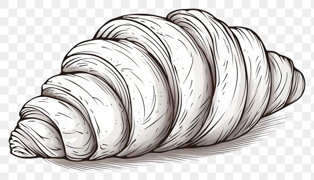 PNG Croissant sketch croissant drawing.