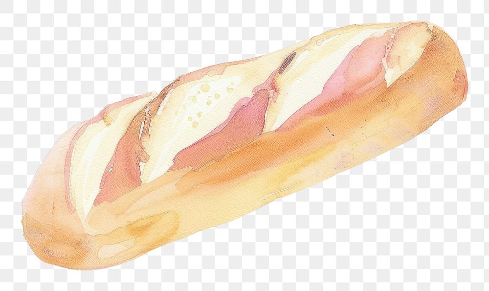 PNG Bagguette baguette bread food.