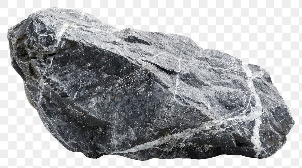 PNG Gray stone mineral rock white background.