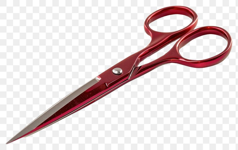 PNG Red scissors blade white background weaponry.