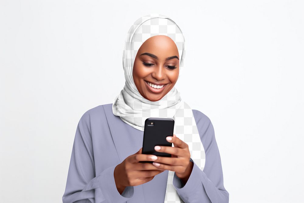 Muslim hijab png mockup, transparent design