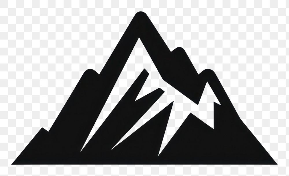 PNG Mountain logo icon silhouette nature symbol.