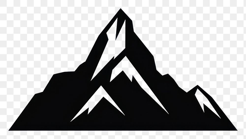 PNG Mountain logo icon silhouette nature white.