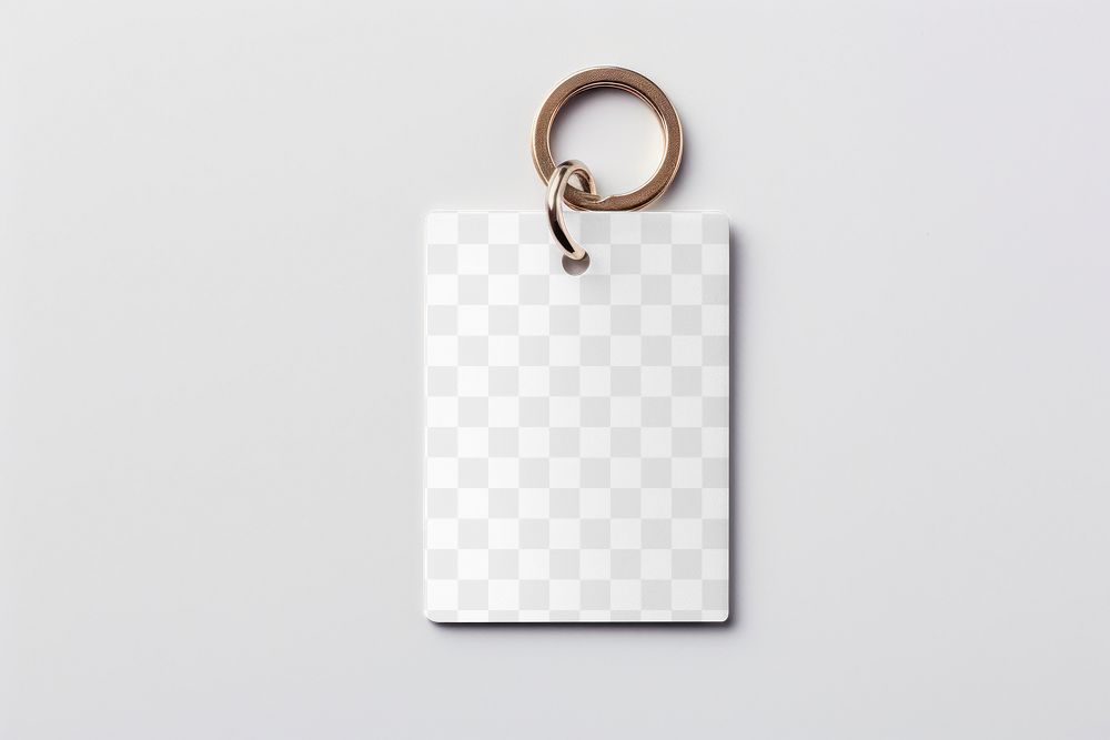 Keycard png product mockup, transparent design