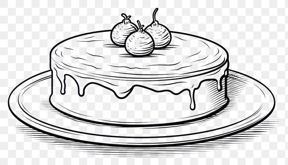 PNG Cake dessert sketch icing.