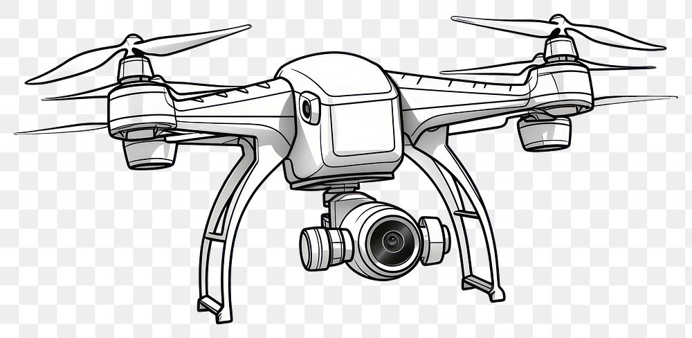 PNG Drone sketch aircraft vehicle.