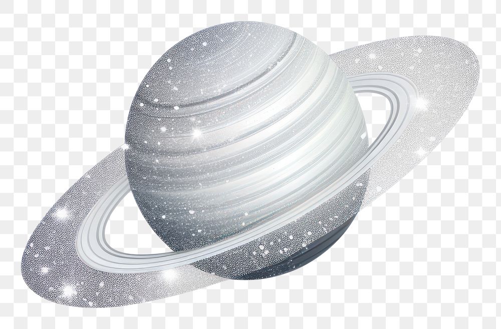 PNG Silver color saturn icon sphere space white background.