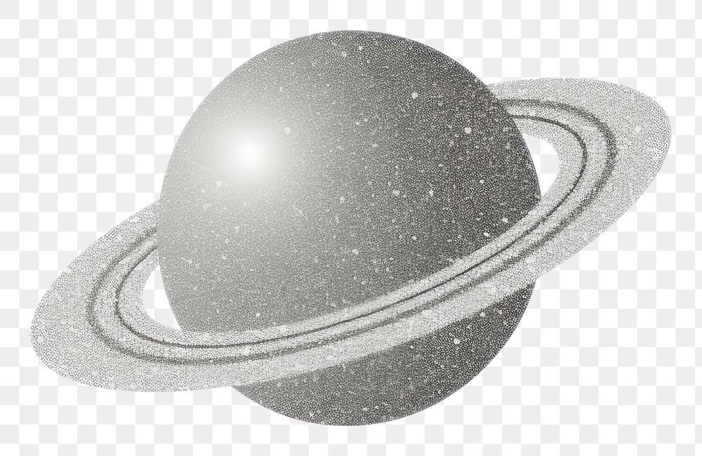 PNG Silver color saturn icon sphere shape space.