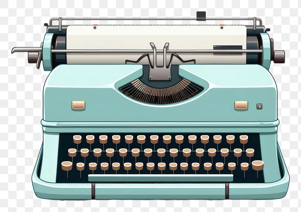 PNG Typewriter white background correspondence electronics.