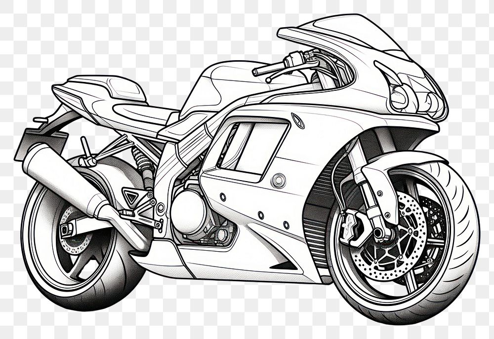 PNG Motorbike sketch motorcycle vehicle.