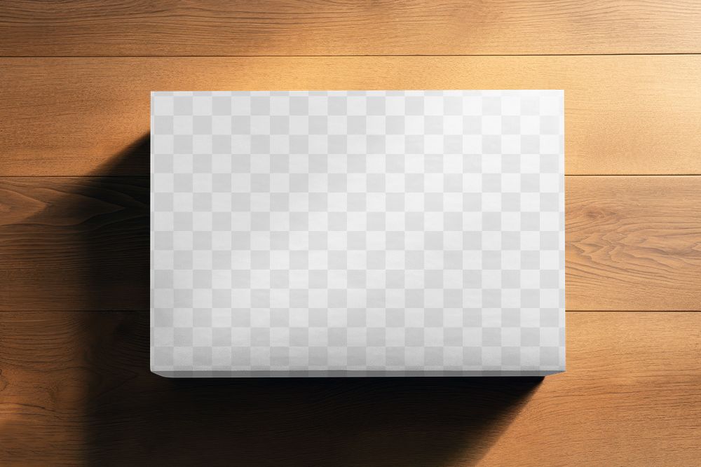 Paper parcel box png mockup, transparent design