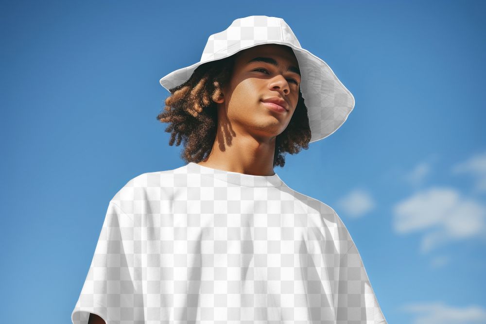 Men's summer fashion png mockup, transparent design