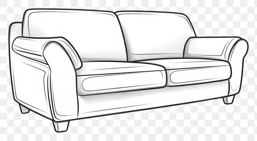 PNG Sofa furniture sketch chair.