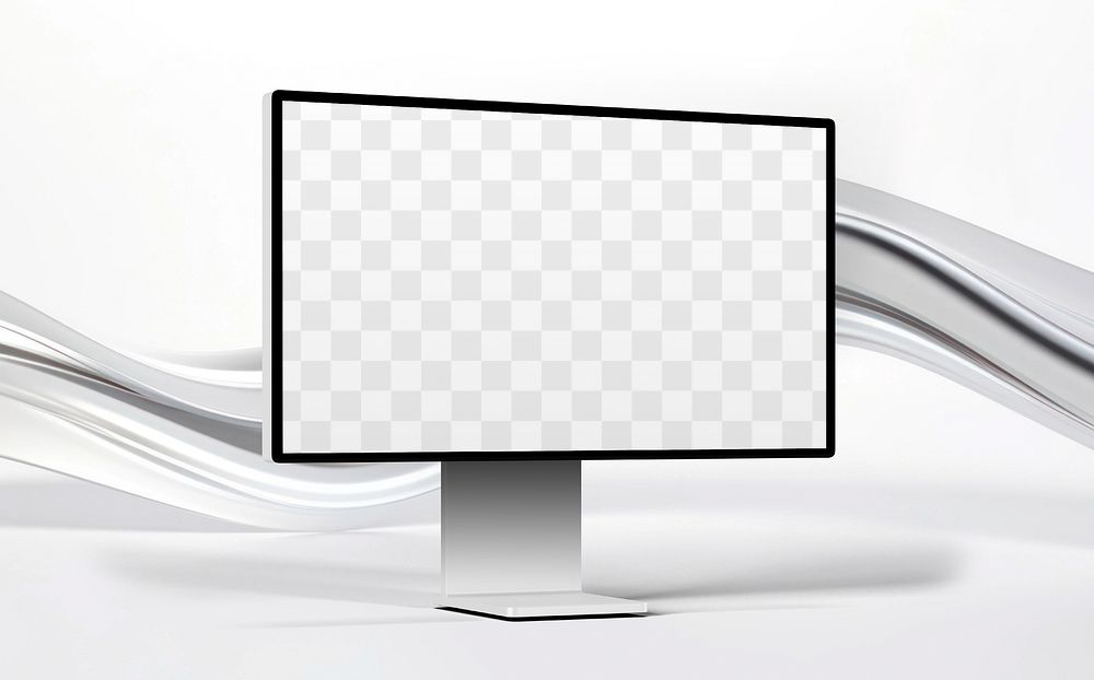 Computer screen png All-in-One PC mockup, transparent design