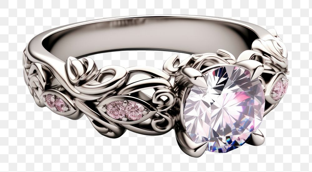 PNG Diamond ring gemstone platinum jewelry.