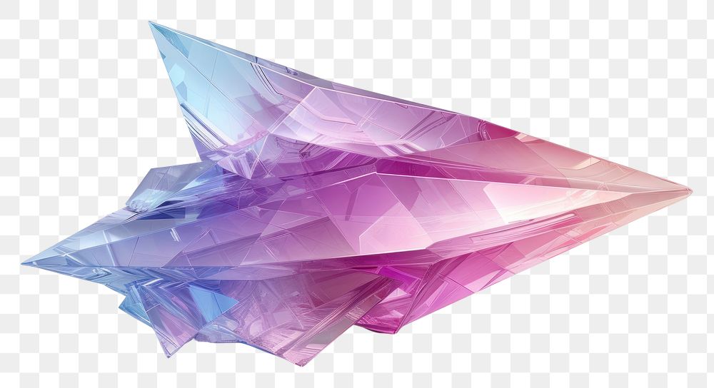PNG Paper plane gemstone jewelry crystal.