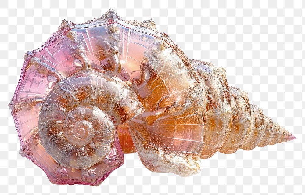 PNG Sea shell conch white background invertebrate.