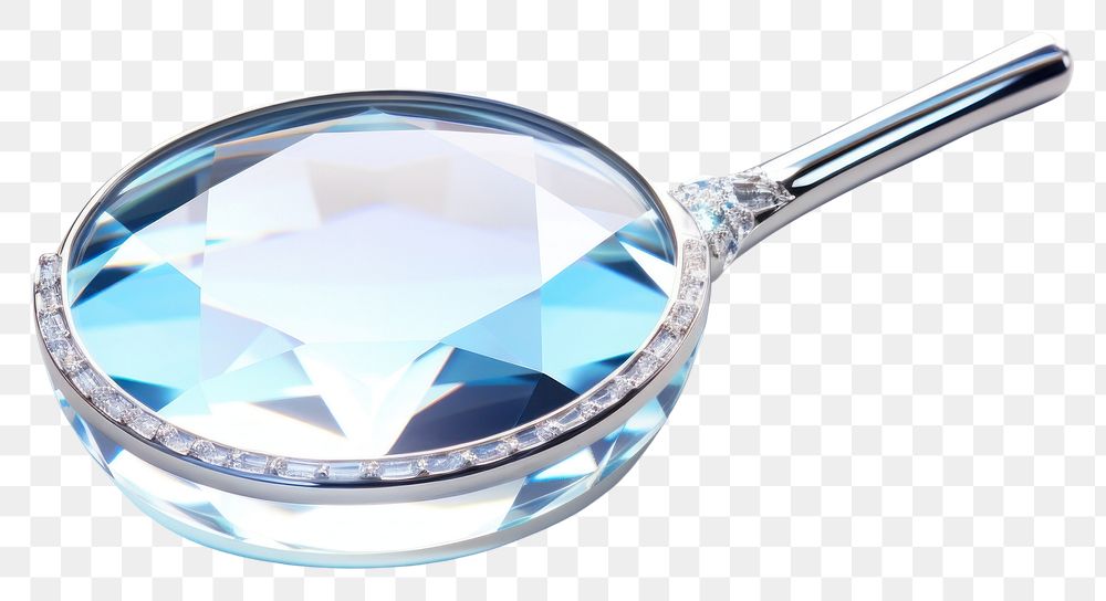 PNG Silver magnifying glass gemstone jewelry diamond.