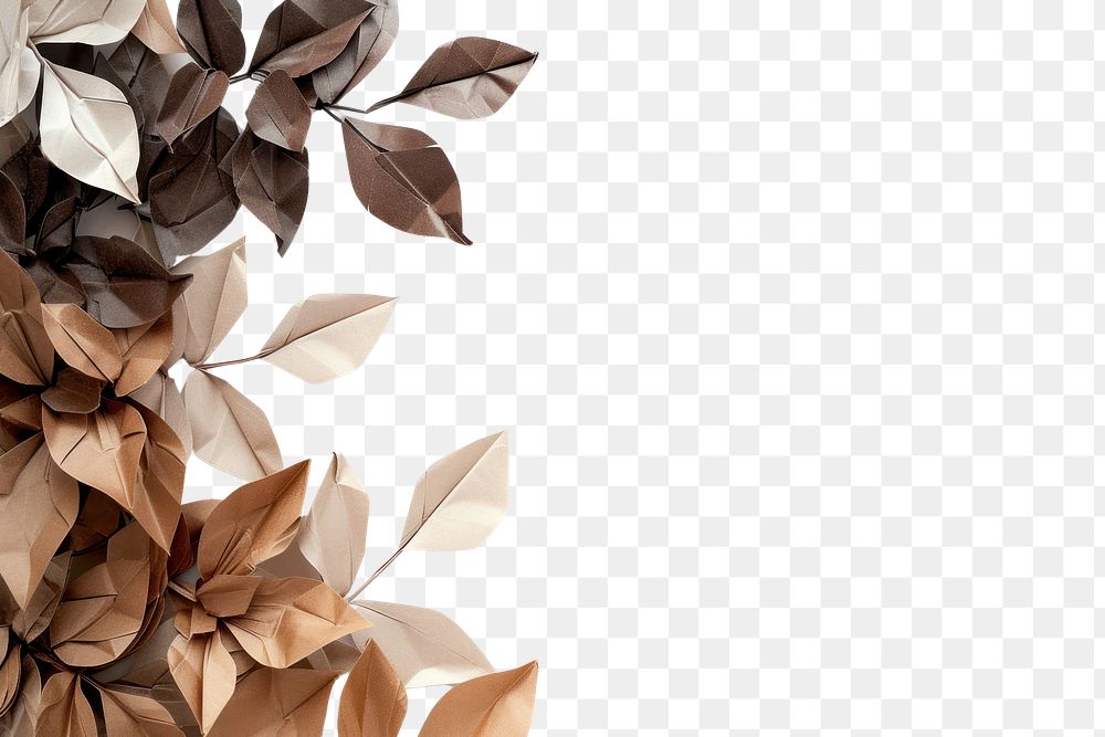 PNG Origami pattern plant paper.