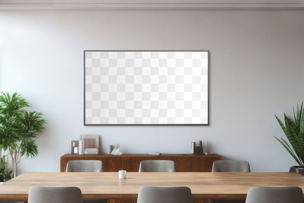 TV screen png mockup, transparent design