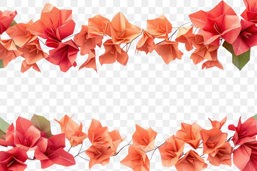 PNG Origami flower petal plant.