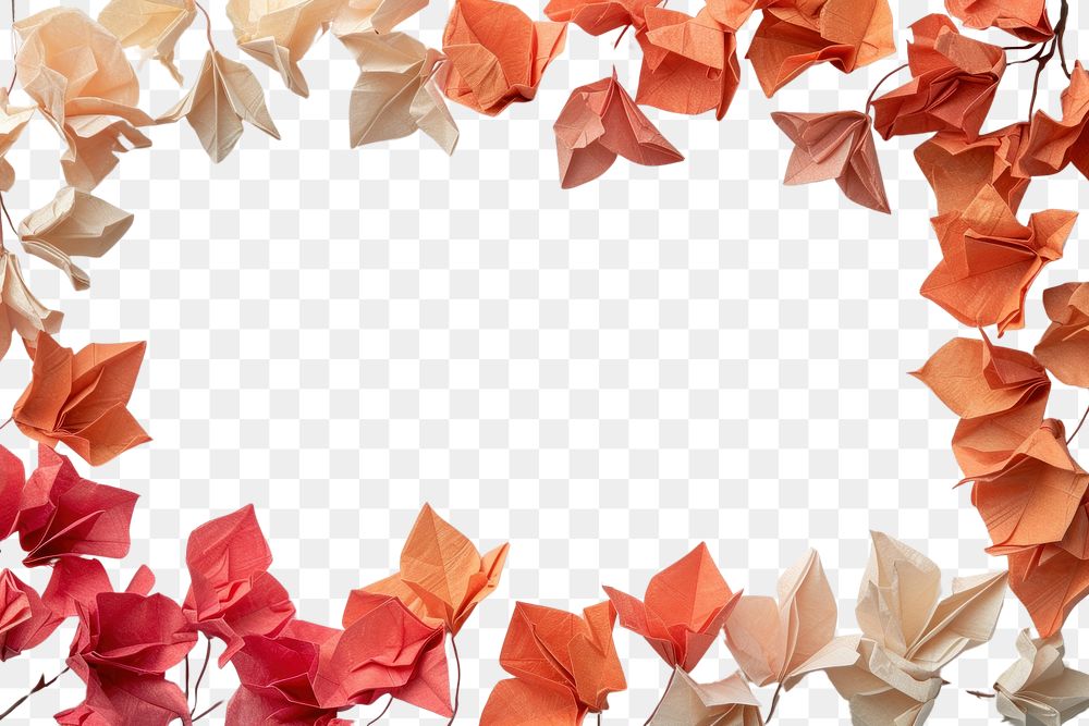 PNG Origami paper petal plant.