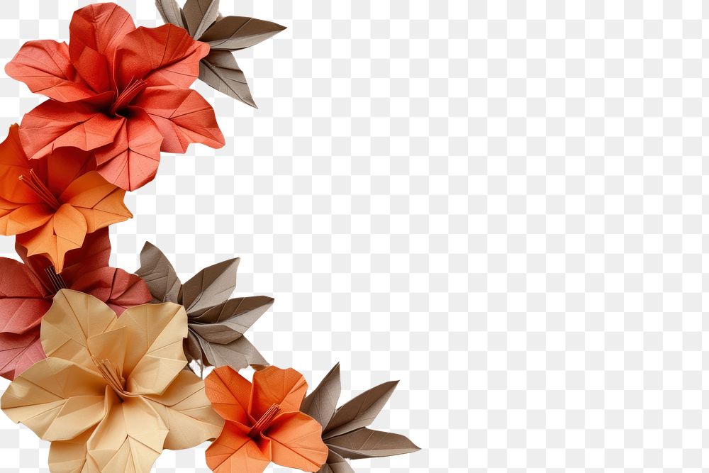 PNG Origami flower plant paper.