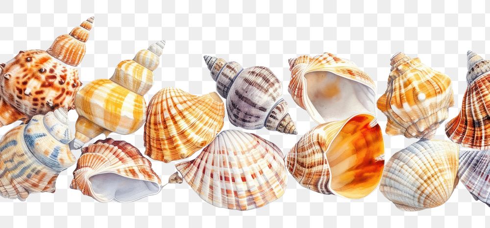 PNG Many shell backgrounds seashell seafood.