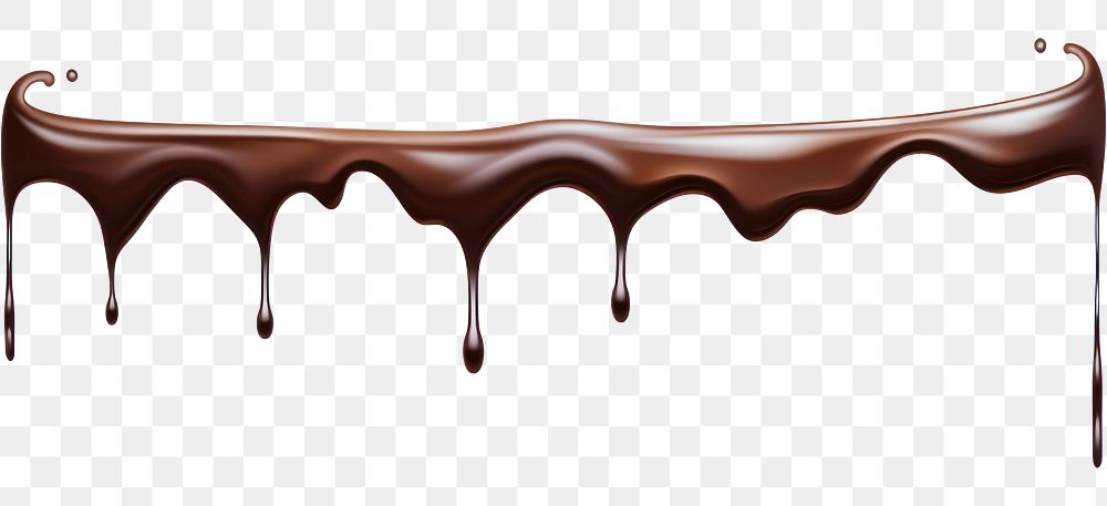 PNG Dripping chocolate syrup food white background copy space.