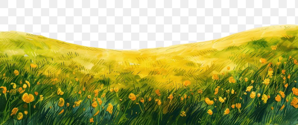 PNG Spring painting field backgrounds.