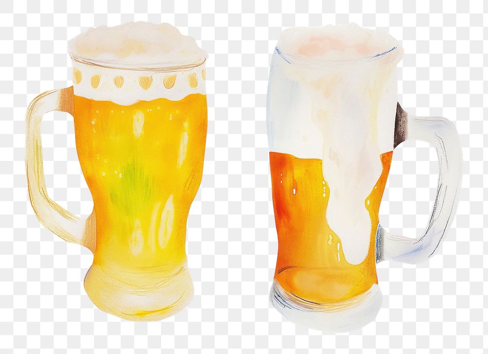 PNG Beer glass drink cup.