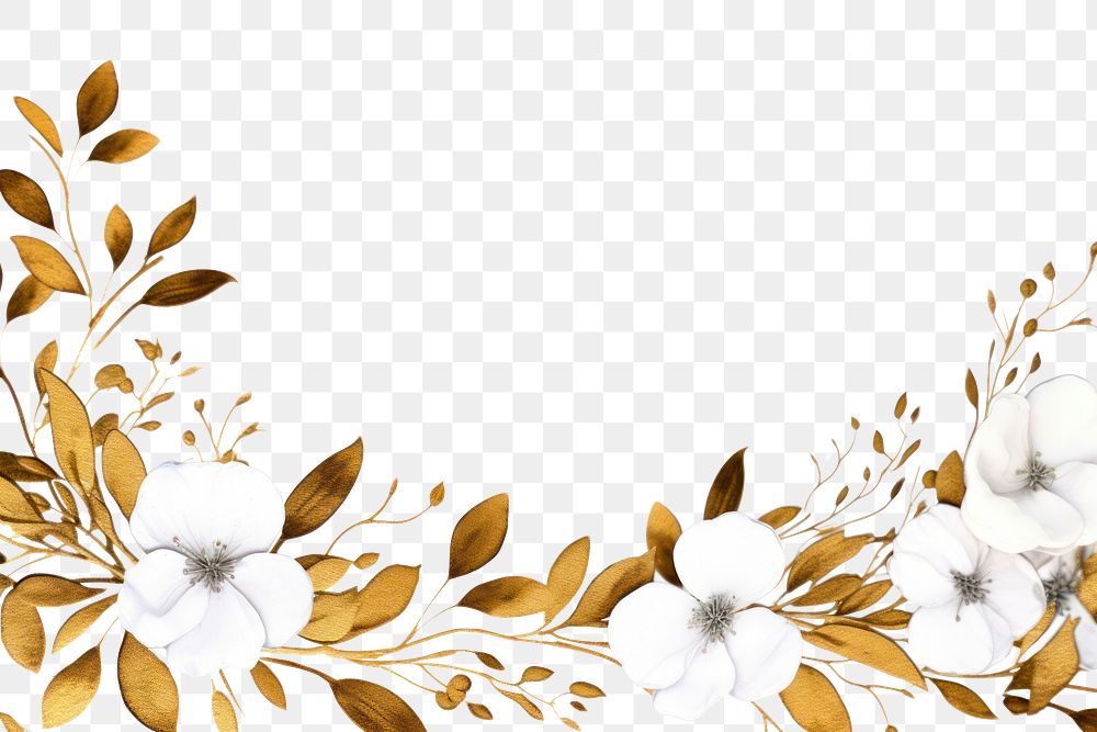 PNG Spring flowers border frame backgrounds pattern white.