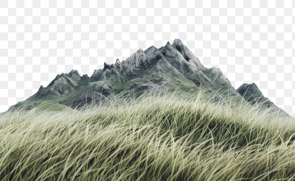 PNG Landscape mountain nature grass.