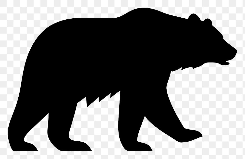 PNG Bear logo icon silhouette wildlife mammal.