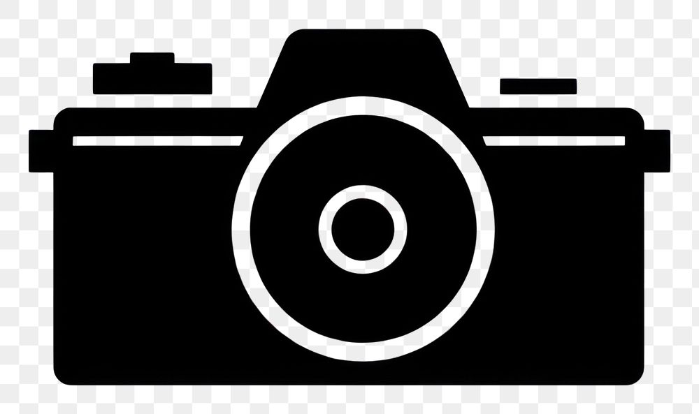 PNG Camera icon black white background photographing.