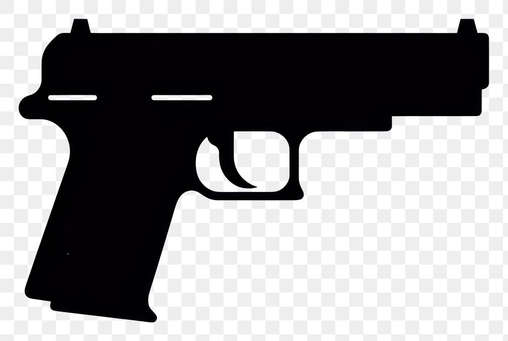 PNG Gun logo icon handgun weapon black.