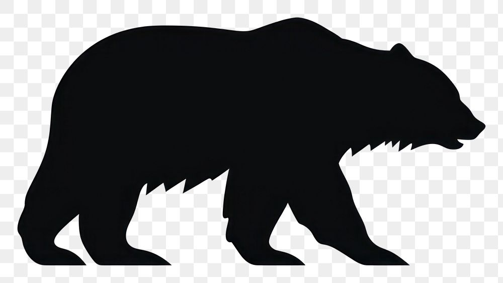 PNG Grizzly bear logo icon silhouette wildlife mammal.